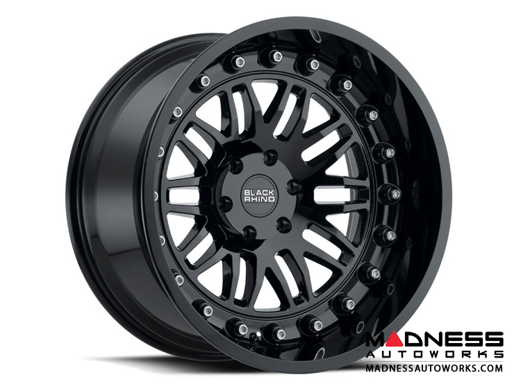 Jeep Custom Wheels (1) - Black Rhino - 17 x 9.5 - Fury - Gloss Black